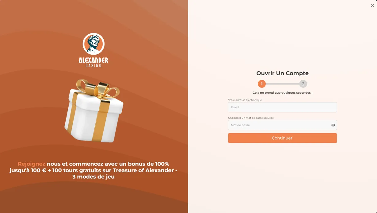Comment Créer Un Compte Sur Alexander Casino 